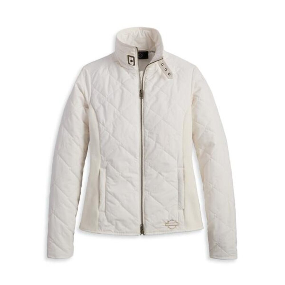 Harley-Davidson Women's Small Jacket "Milwaukee Quilted" White